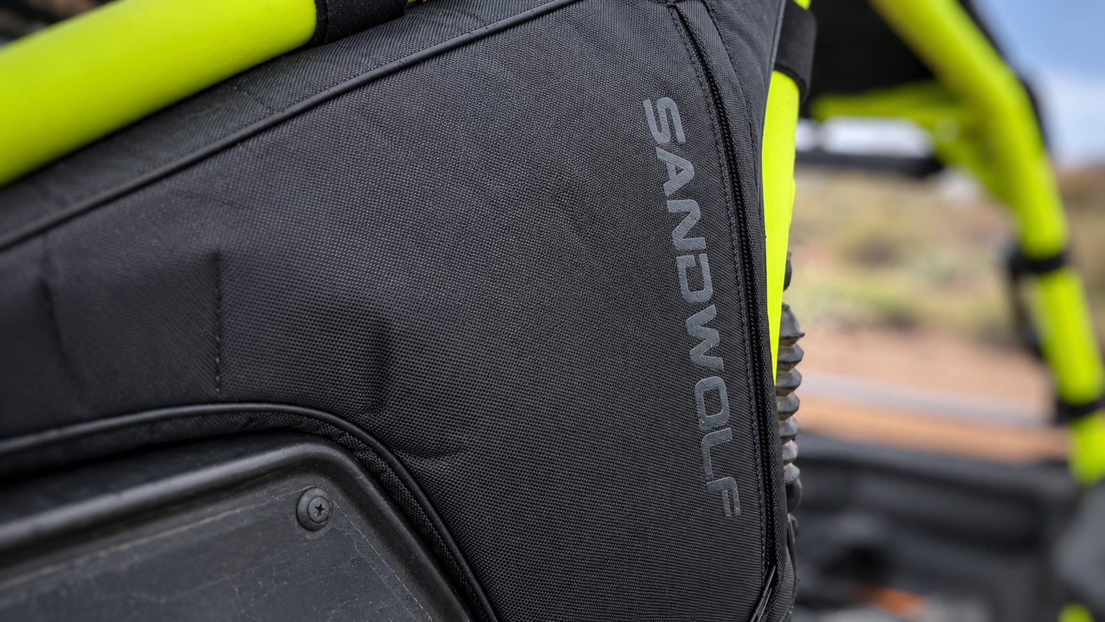 Close-up of a SandWolf bag in ballistic nylon